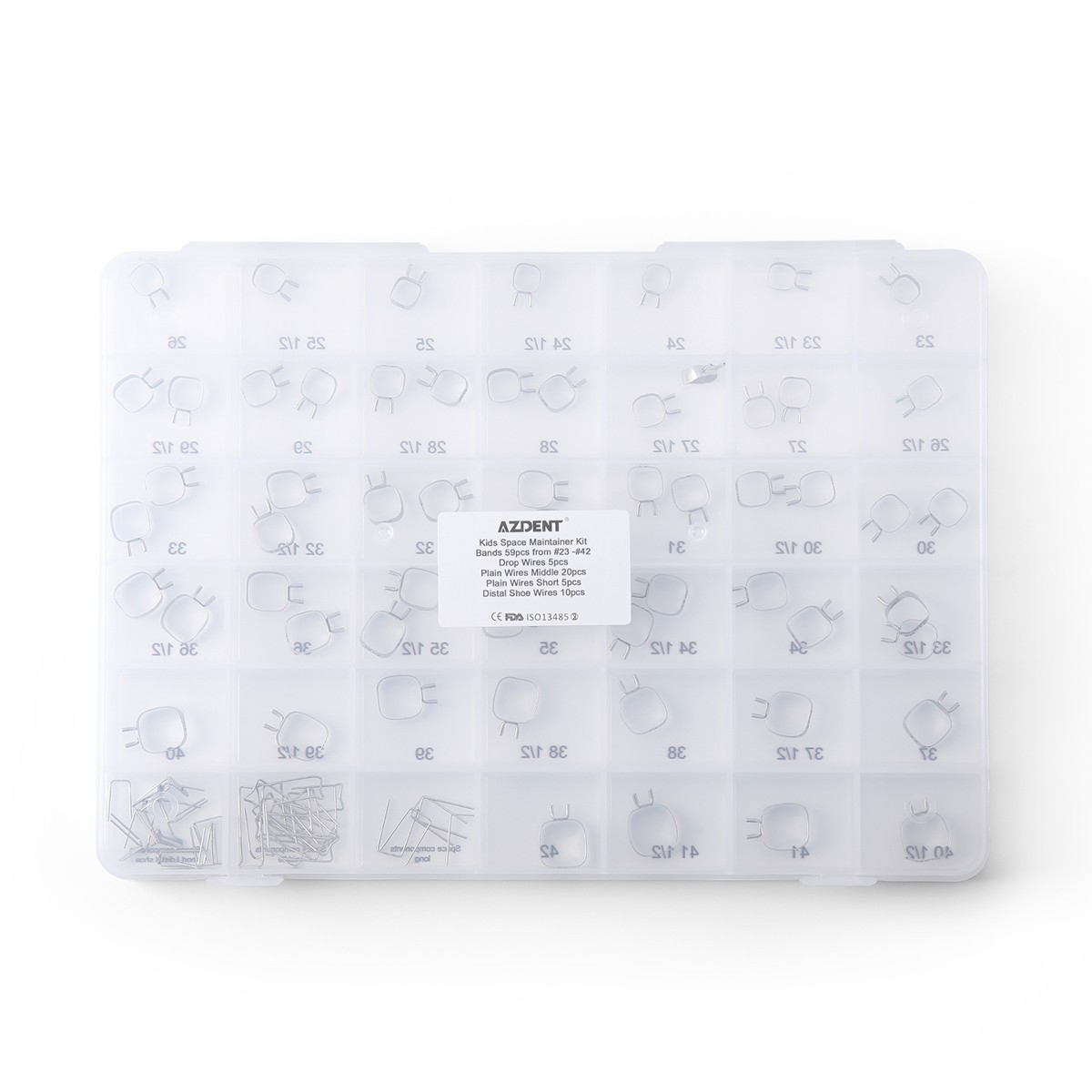 99pc Dental Teeth Braces Preformed Kids Space Maintainer Retainer Universal Band