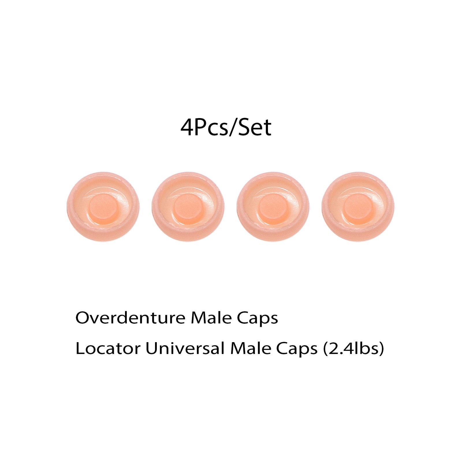 US Locator Retention Cap Overdenture Inserts Pink 2.4lbs 4/8Pcs
