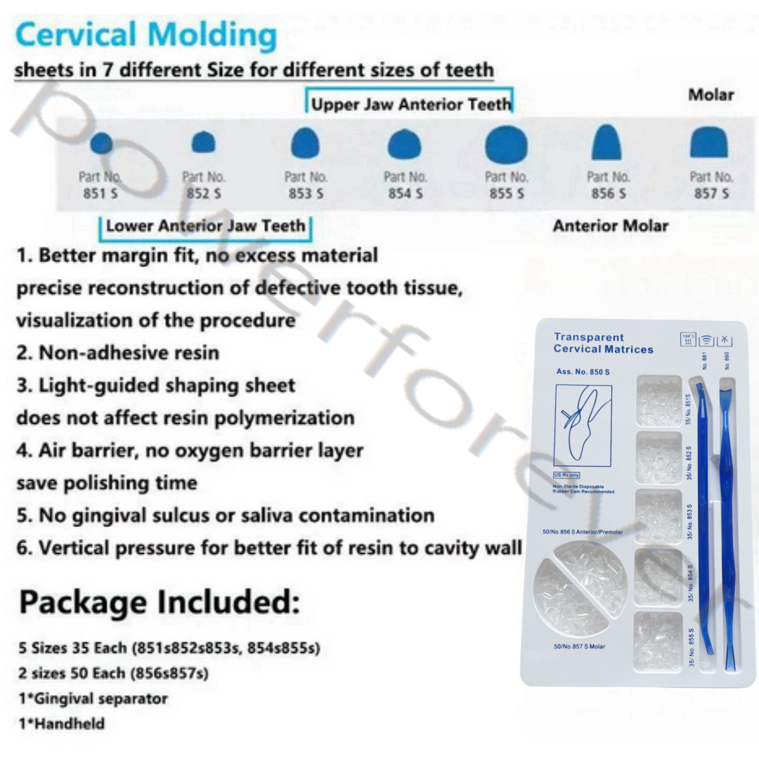 Dental Transparent Cervical Matrices Composite Gingival Retractor Clear Matrix