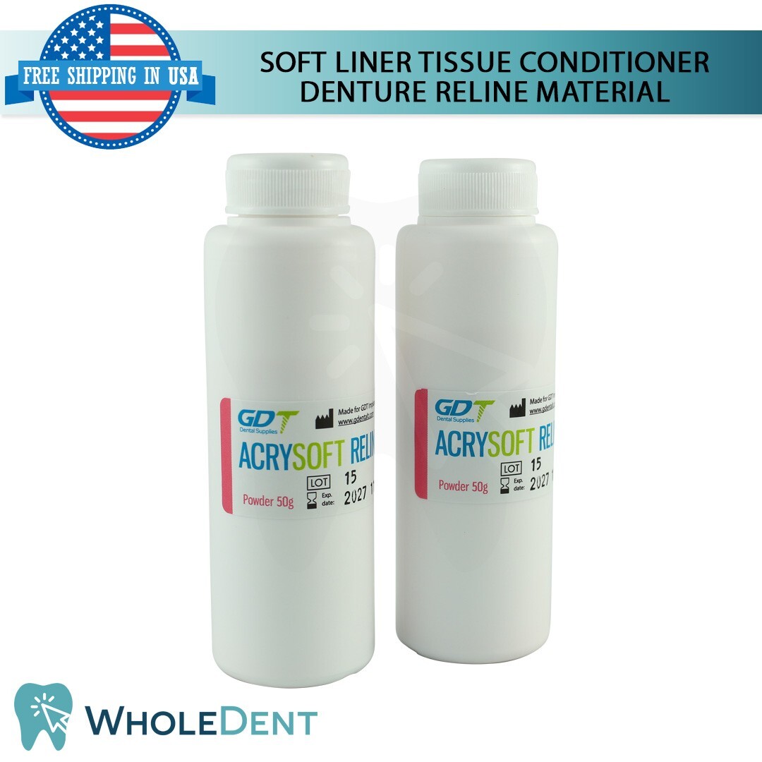 Self Curing Resin For Soft Liner Reline Home Use Kit DIY Denture Temporal Renew