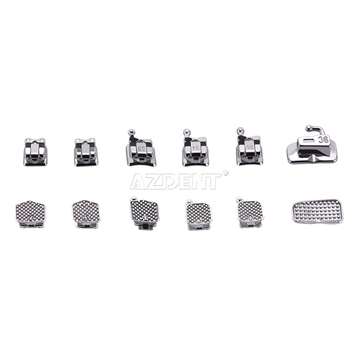 Dental Orthodontic Self Ligating Brackets Braces Roth/MBT.022 345 HK+Buccal Tube