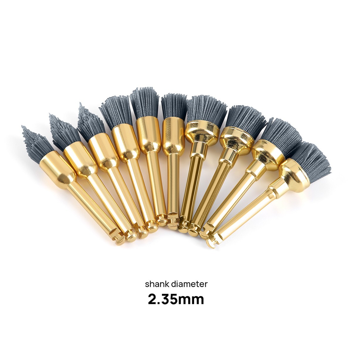 10pc Dental Finishing Finisher Prophy Brushes Aluminium Oxide Polishing Polisher
