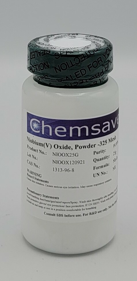 Niobium(V) Oxide, 99.99% (Trace Metals Basis), Powder -325 mesh, 25g