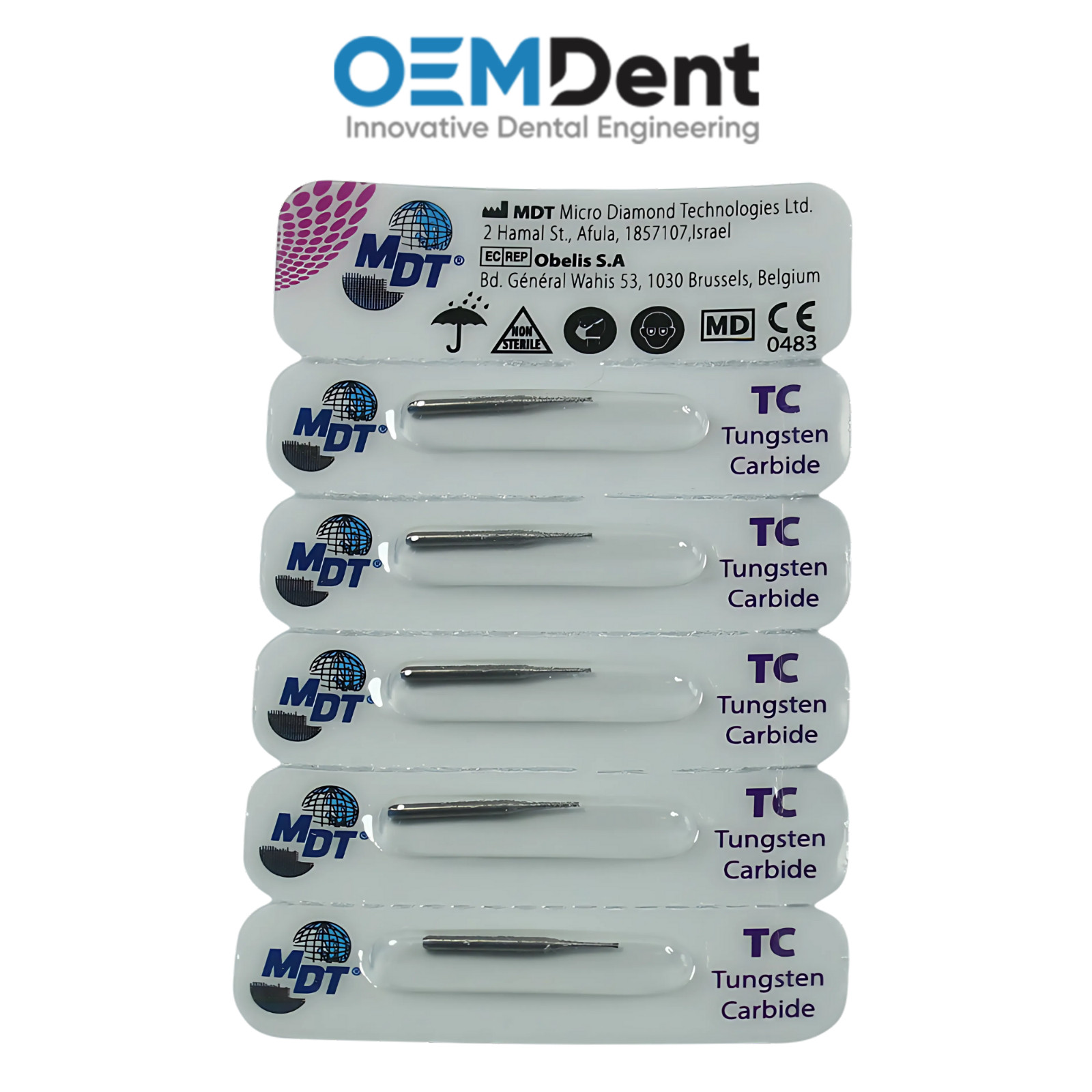 MDT Inverted Cone FG Carbide Burs Cavity Prep L19.0mm Dental Restorations
