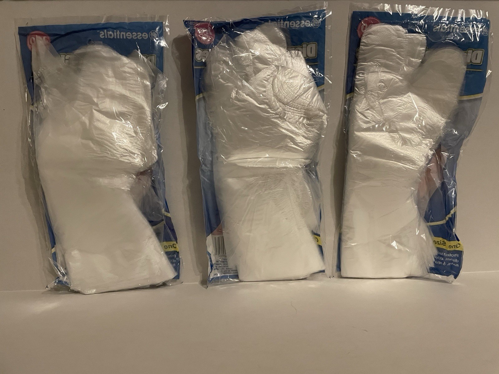 Essentials Disposable Gloves One Size Fits All, Set OF 3, 100ct (300 Gloves)