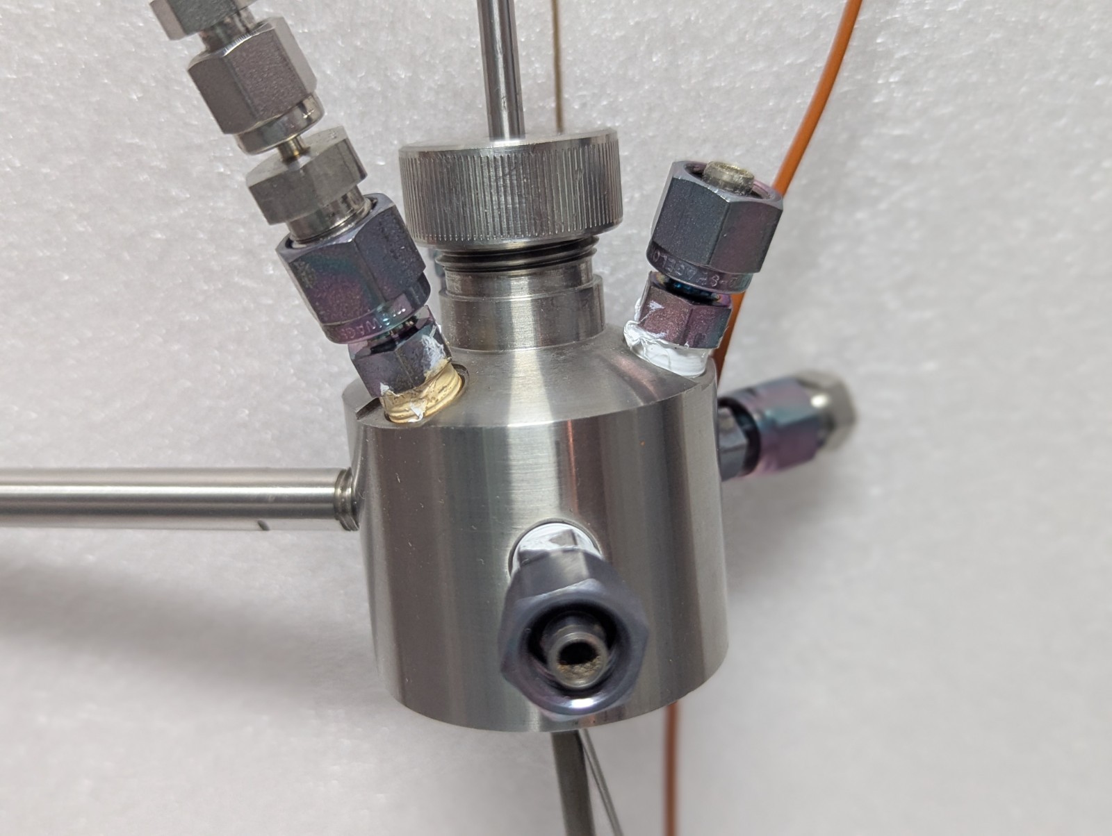 Pressure Reaction Vessel 12oz, Lab-Crest, Complete Multiported Stirring Assembly