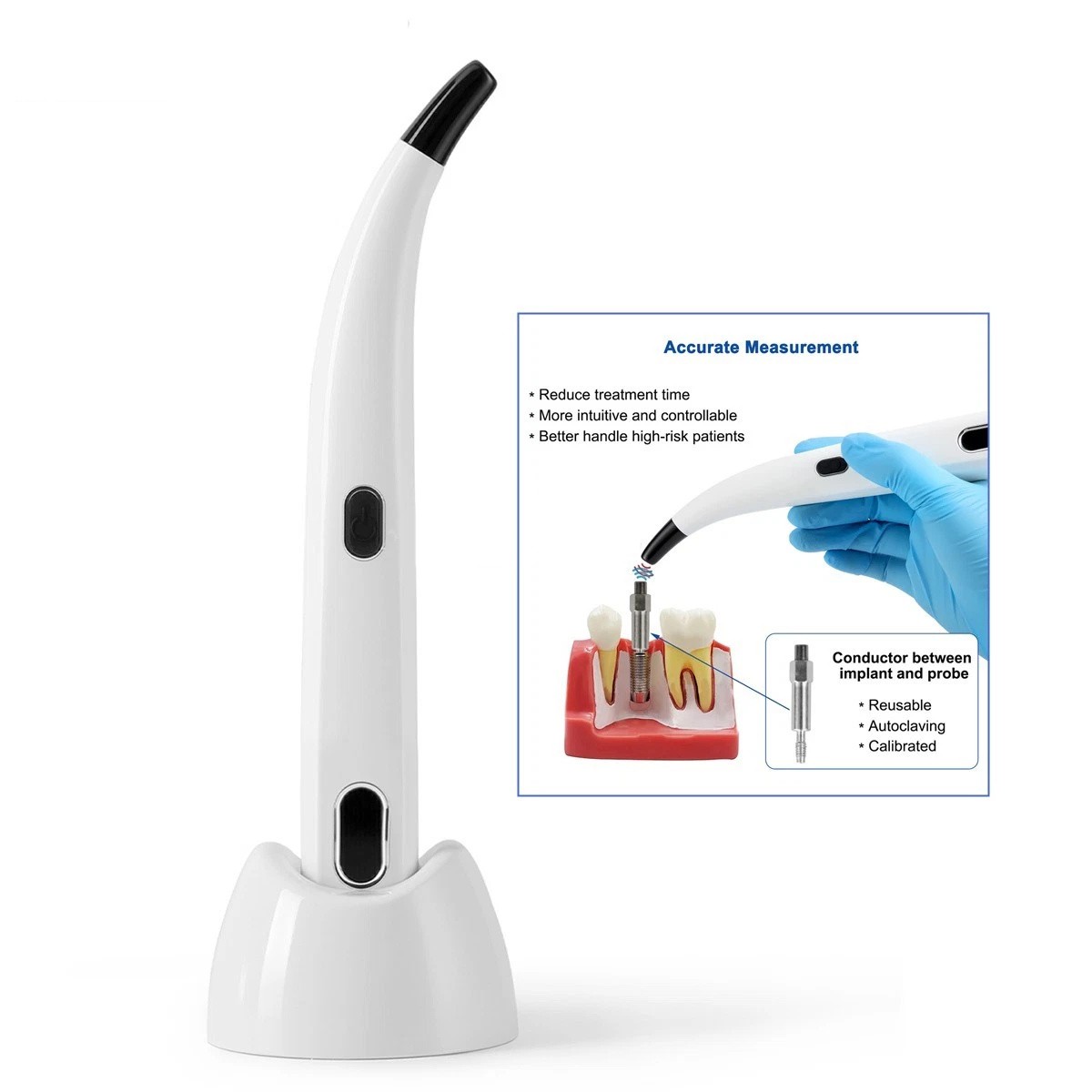 Dental ISQ Implant Stability Meter Measurement Osseointegration Fit OSSTEM