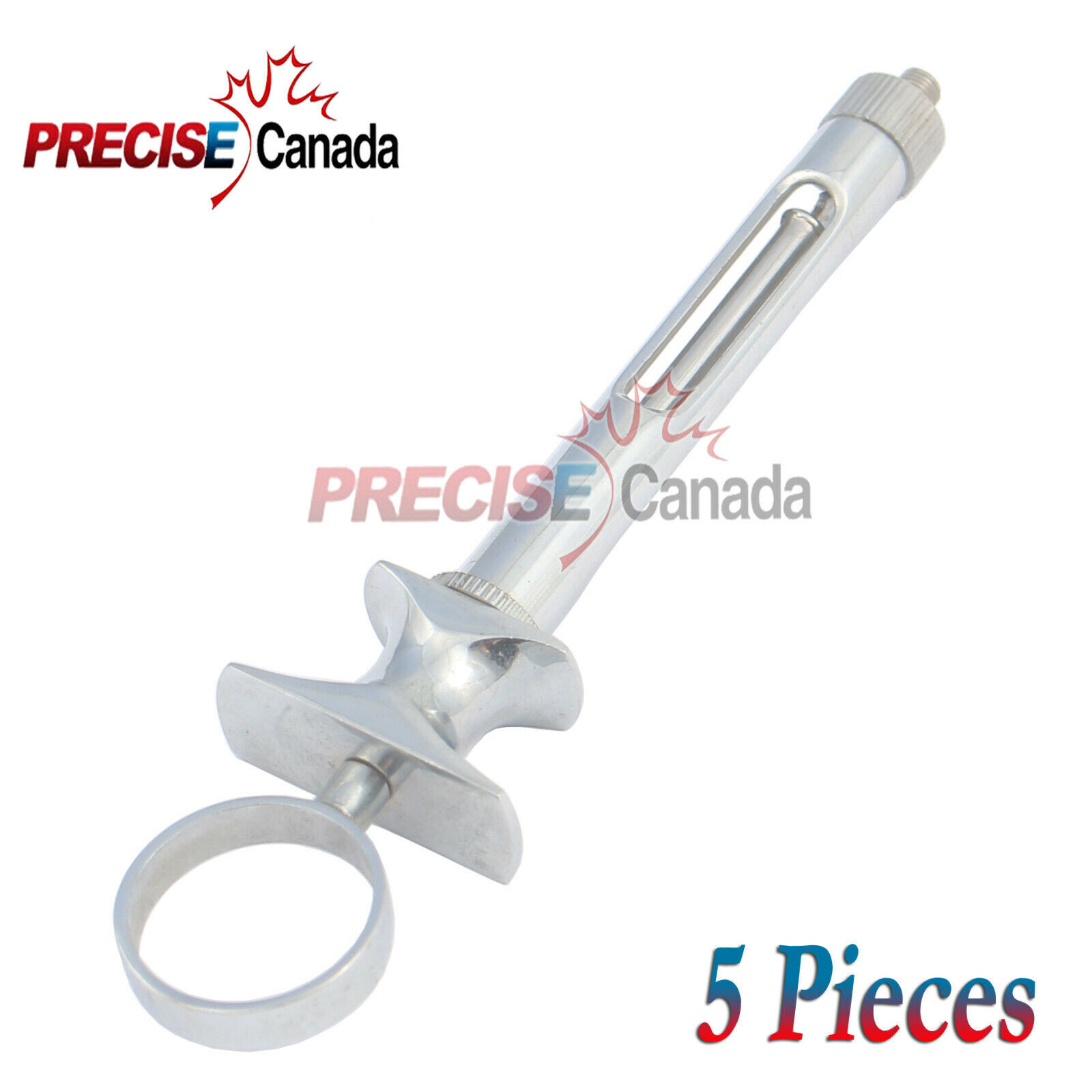 5 DENTAL INSTRUMENT ASPIRATING SYRINGE CARTRIDGE TYPE A 1.8ML STAINLESS STEEL