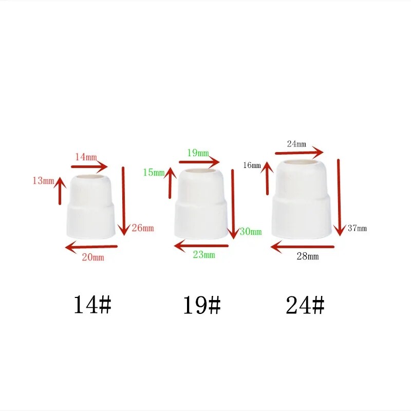 Lab Stoppers: Reversible Cap Rubber Sealing Plugs (Sizes 14#, 19#, 24#)