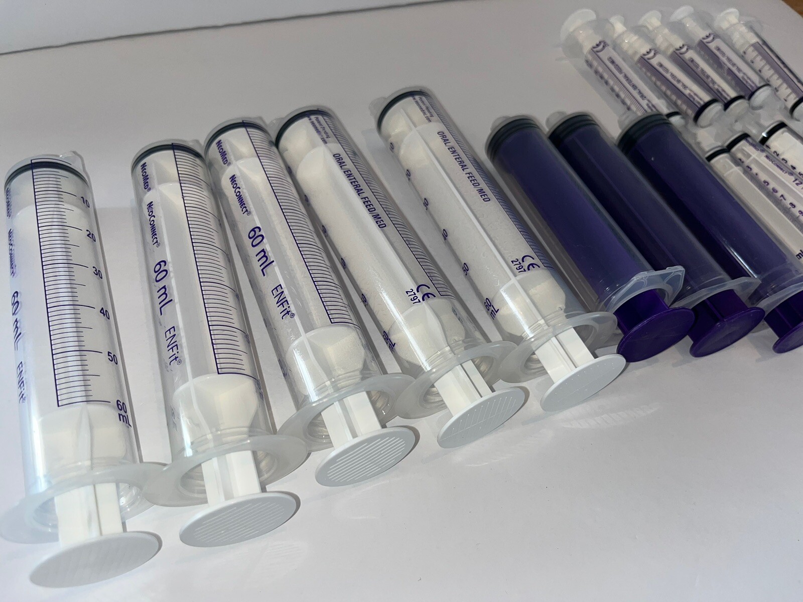 NEW Syringes Non Sterile Multiple Sizes Lot Of 17