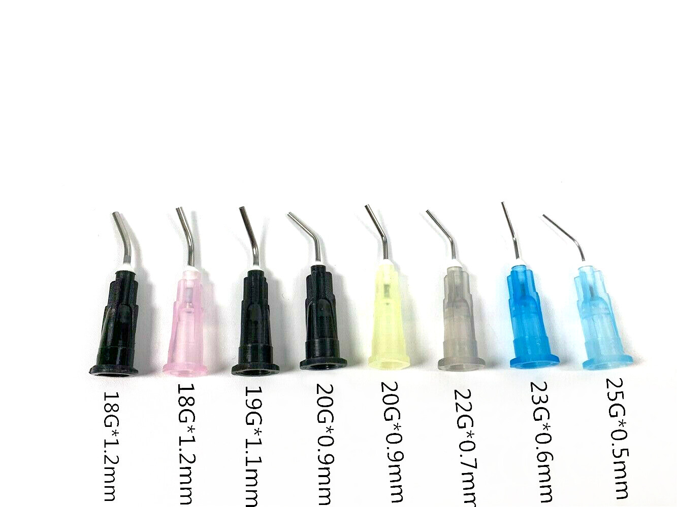 1000Pcs Dental Syringe Tips Applicator Prebent Brush End Conveyor Needle