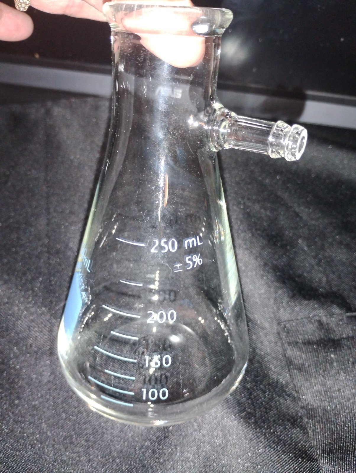 Chemglass Biological Lab Glassware Lot w/ 250mL Vacuum Flask & 1000mL Reservoir