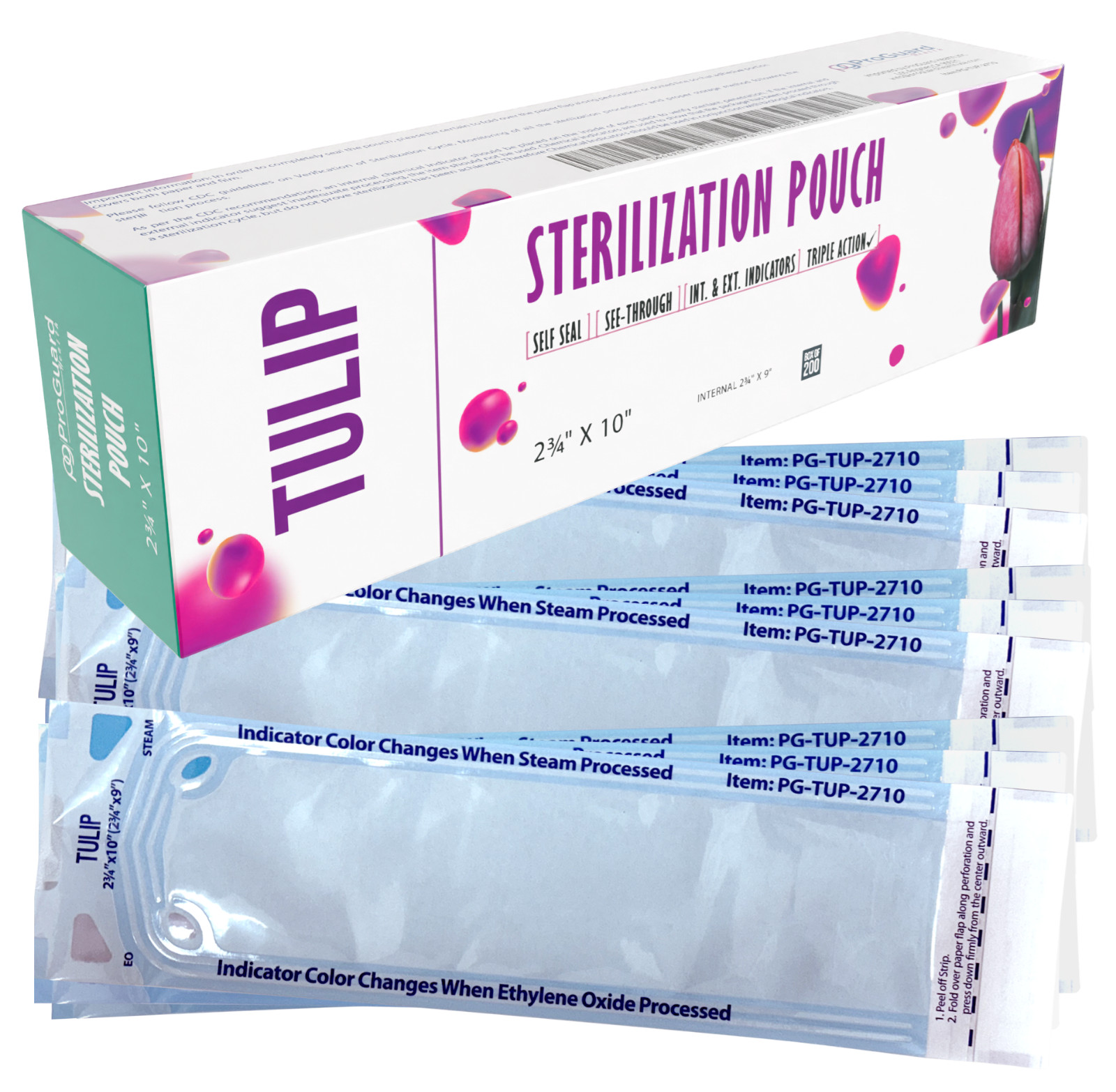 2000 Sterilization Pouches 2.75″ x 10″ Nail Bags Sterilizer Sterile Autoclave