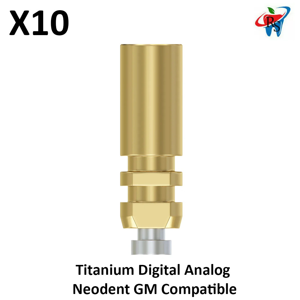 10x Digital Dental Analog Neodent GM Compatible Grand Morse Titanium Lab Replica