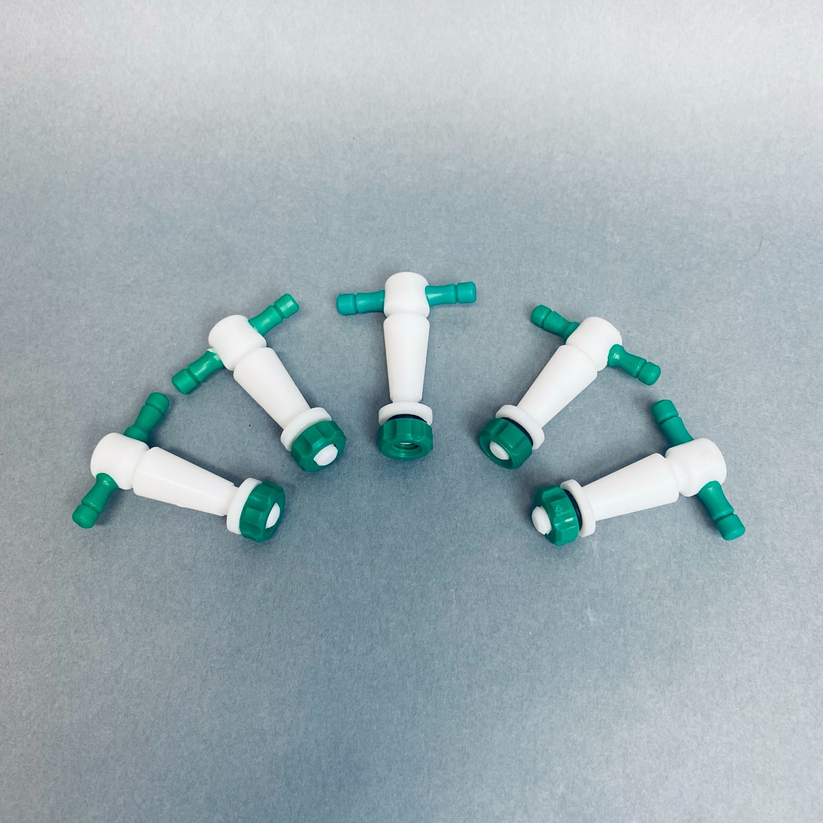 Chemglass PTFE Stopcock 2 mm Bore 11/25 Plug Size Lot of 5 Stopcocks