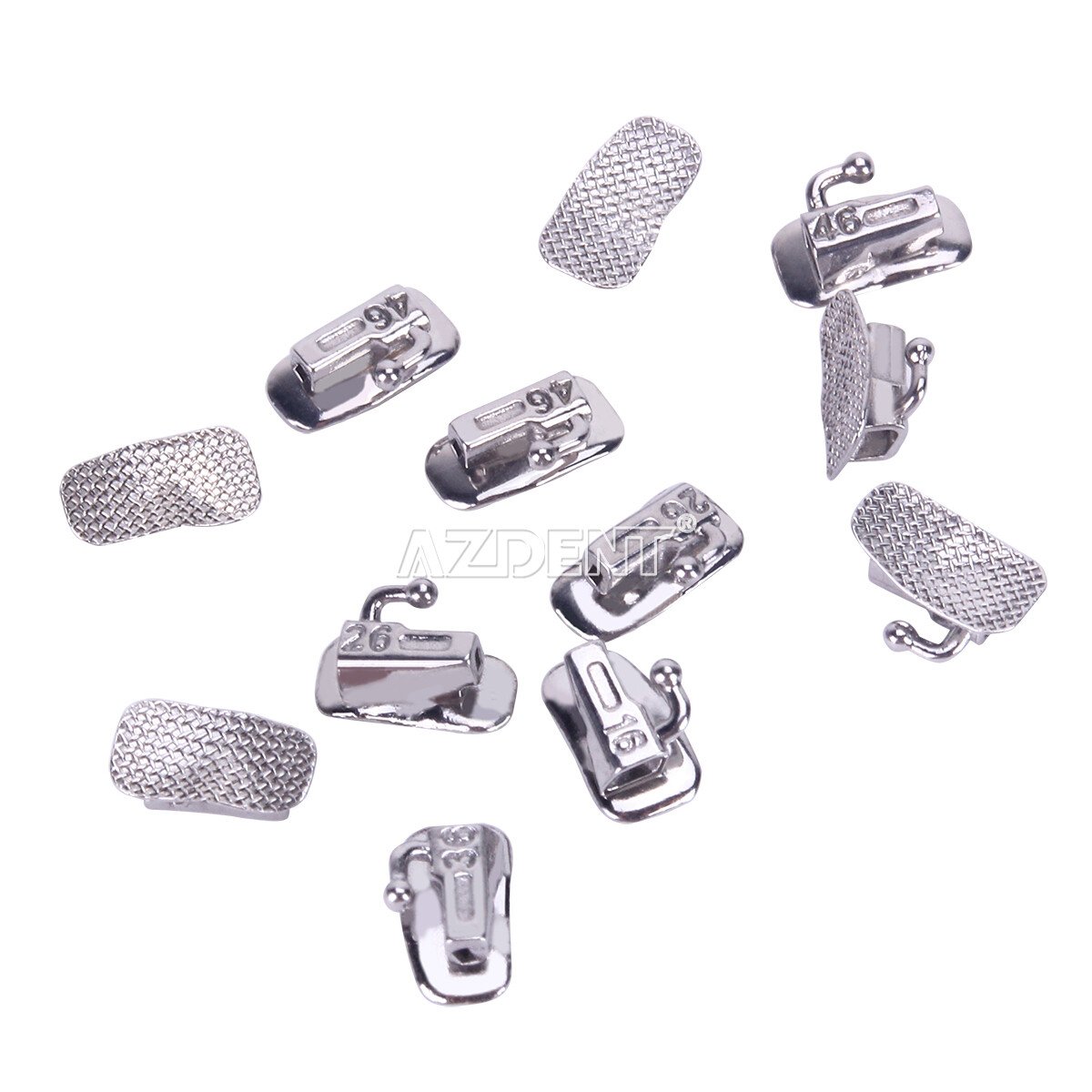 AZDENT Dental Ortho Buccal Tube 1st 2nd Roth18/022 Bondable Inblock /Split Weld