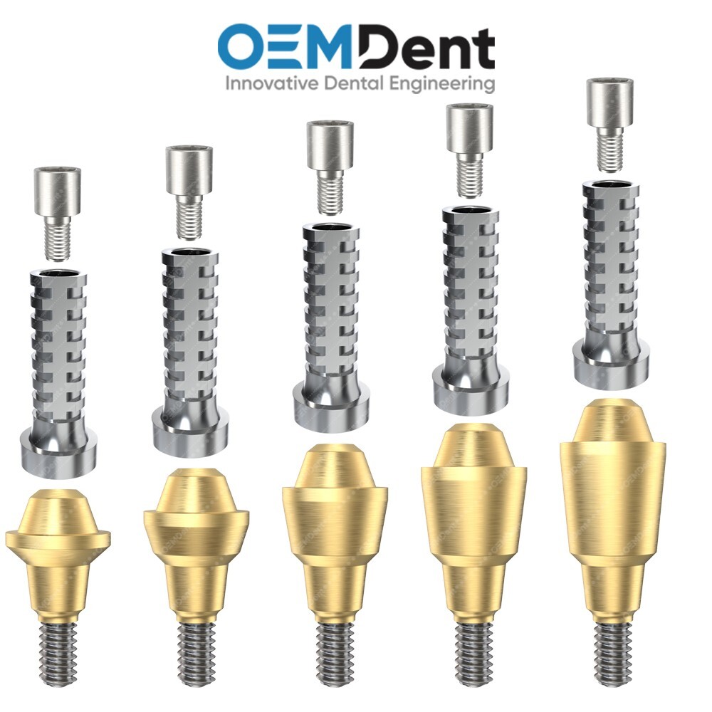 Dental Straight Multi Unit 1.6mm Titanium Set RP Nobel Active®Compatible Conical