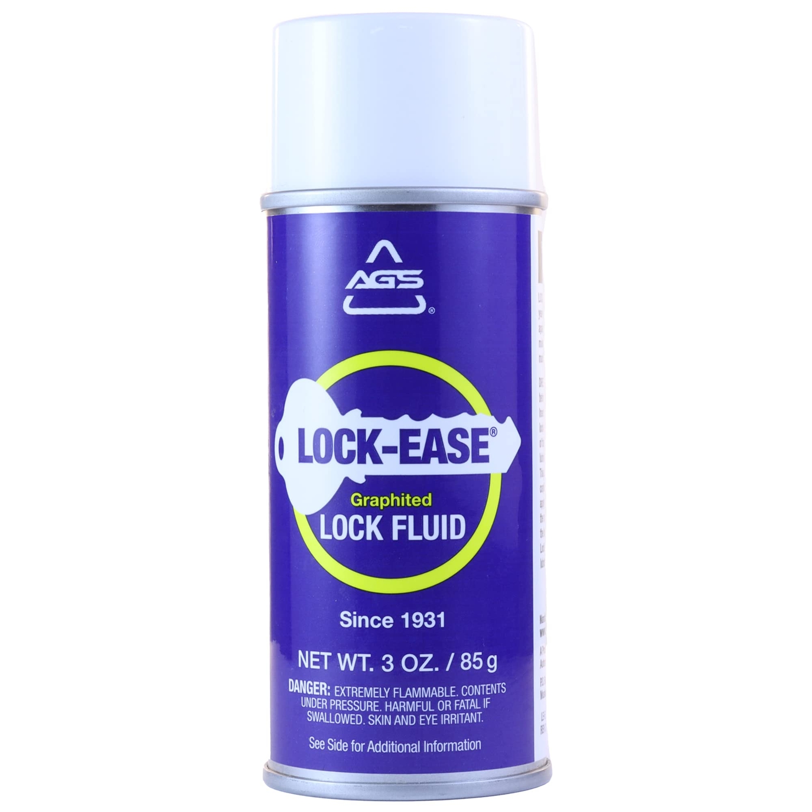 Automotive Solutions Lockease Graphite Lock Lubricant “ 3oz Aerosol Prevents Fre