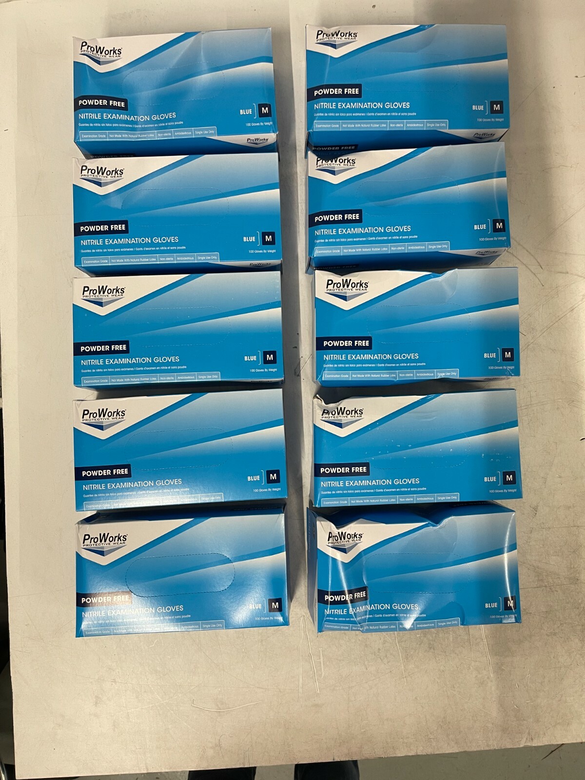 CASE OF 1000 Adenna ProWorks Powder-Free Nitrile Exam Gloves Size Med. GL-N106FM
