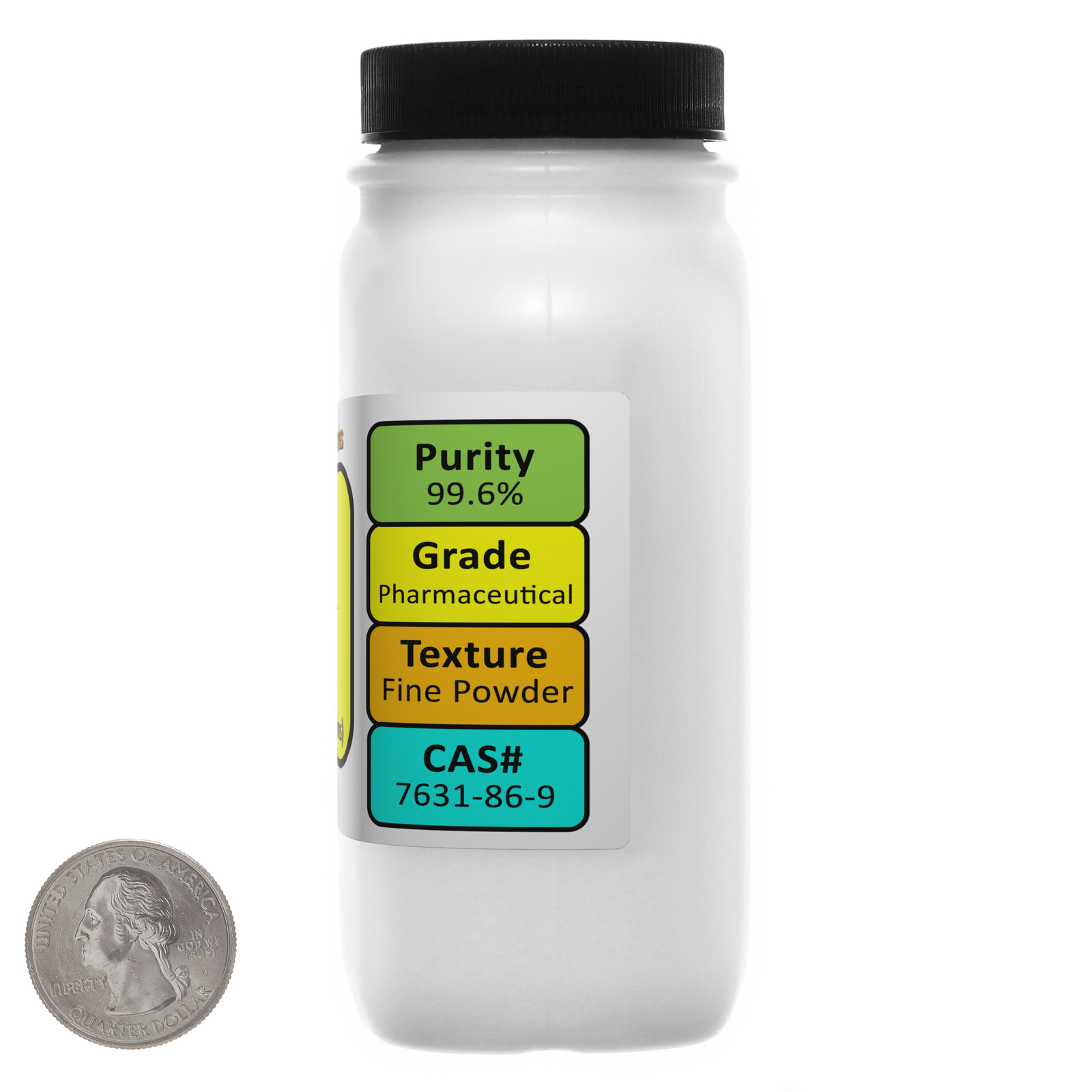 Silicon Dioxide [SiO2] 99.6% Pharmaceutical Grade Powder 8 Oz in a Bottle USA
