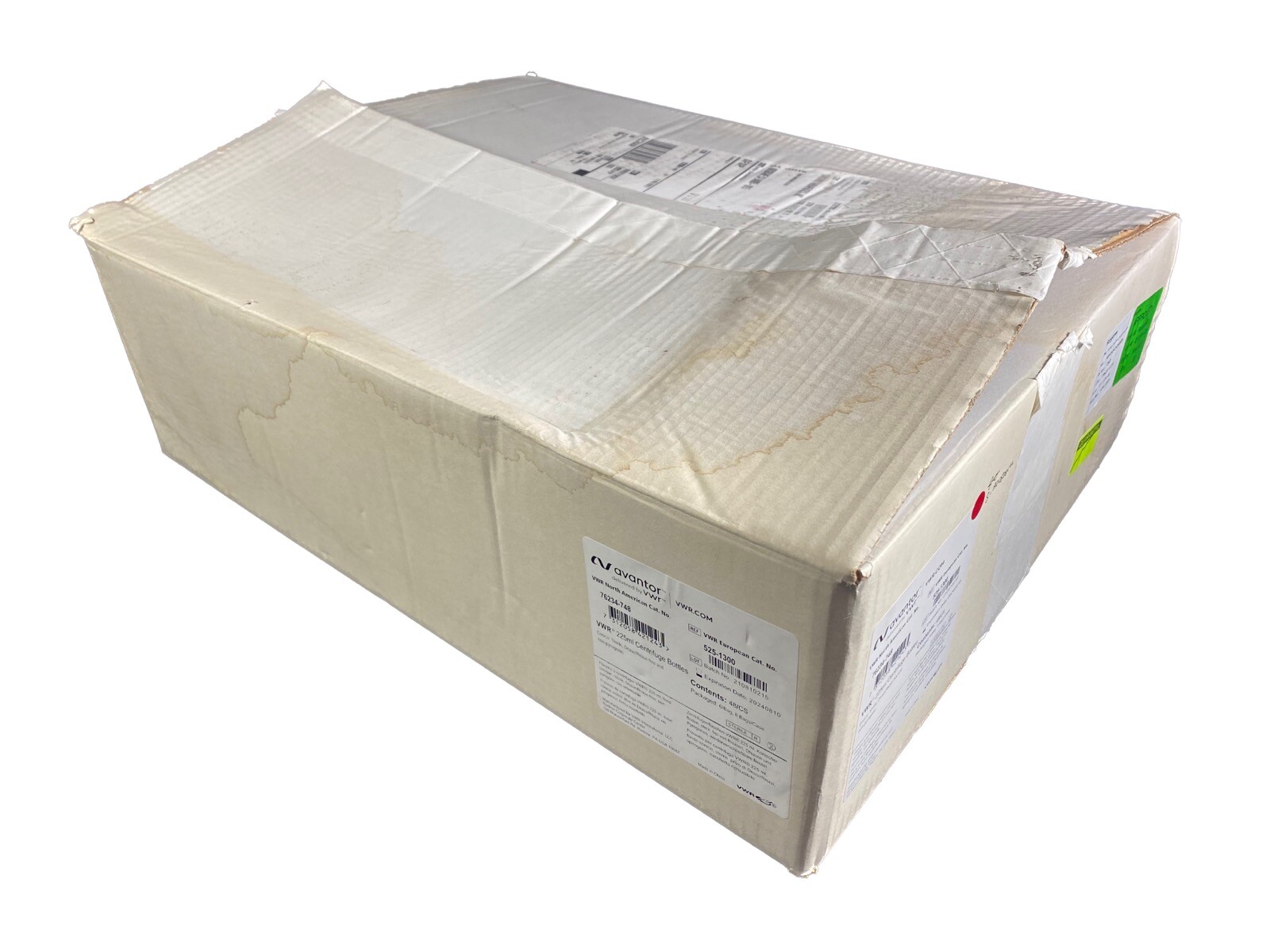 VWR Polypropylene 225mL Conical Bottom Centrifuge Bottles 76234-748 (48/cs)B