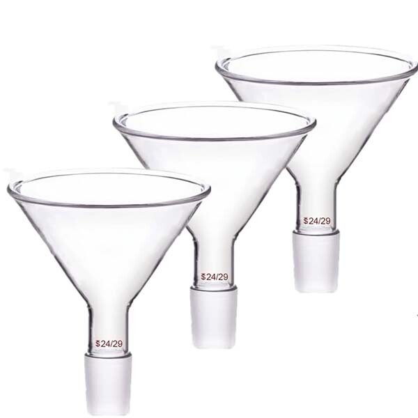 50mm – 150mm Clear Glass Funnel with Standard Joint to Chemistry Vacuum Flask CA