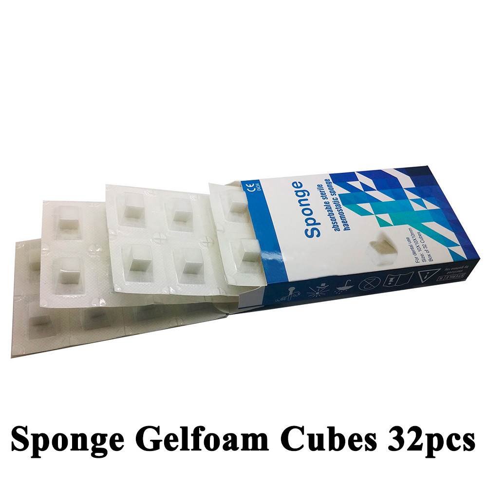 Dental Sterile Gelatine Hemostatic Sponge Gelfoam Cubes 32pcs