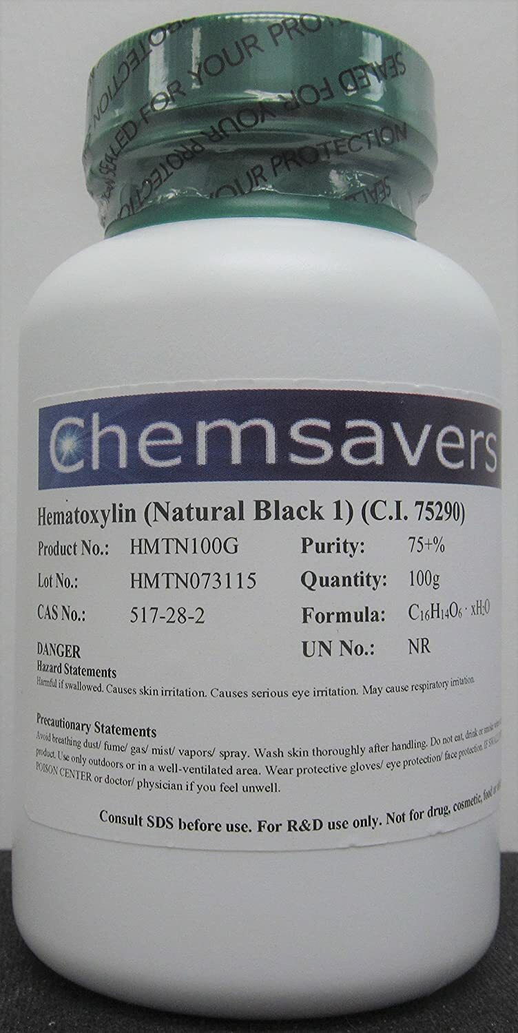 Hematoxylin (Natural Black 1) (C.I. 75290), for Microscopy, 75+%, 100g