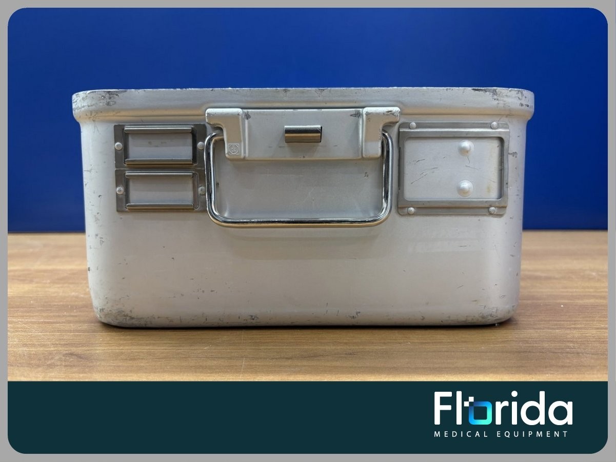 AESCULAP STERILE CONTAINER CASE STERILIZATION JK485 22 X 11 X 5 GOOD CONDITION