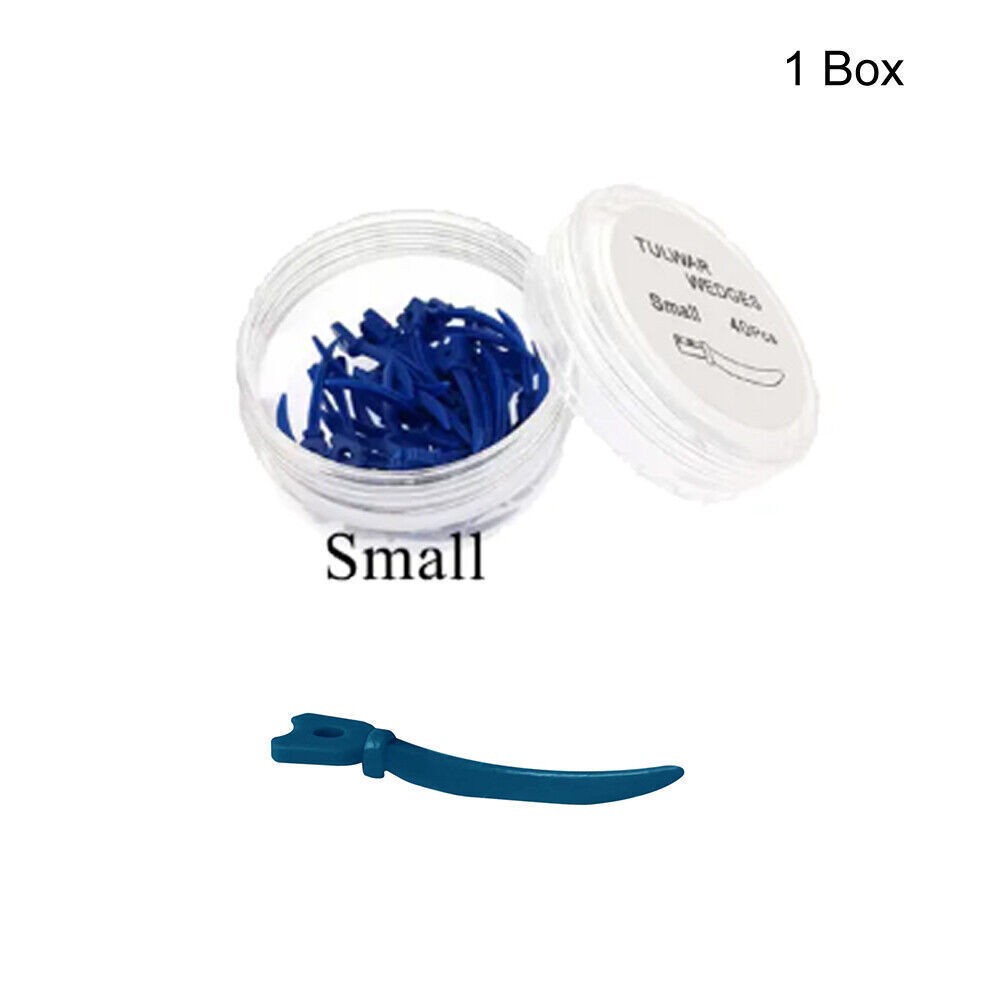 10 Boxes Dental Disposable Plastic Refills Wedges Tulwar Wedge Circular Holes