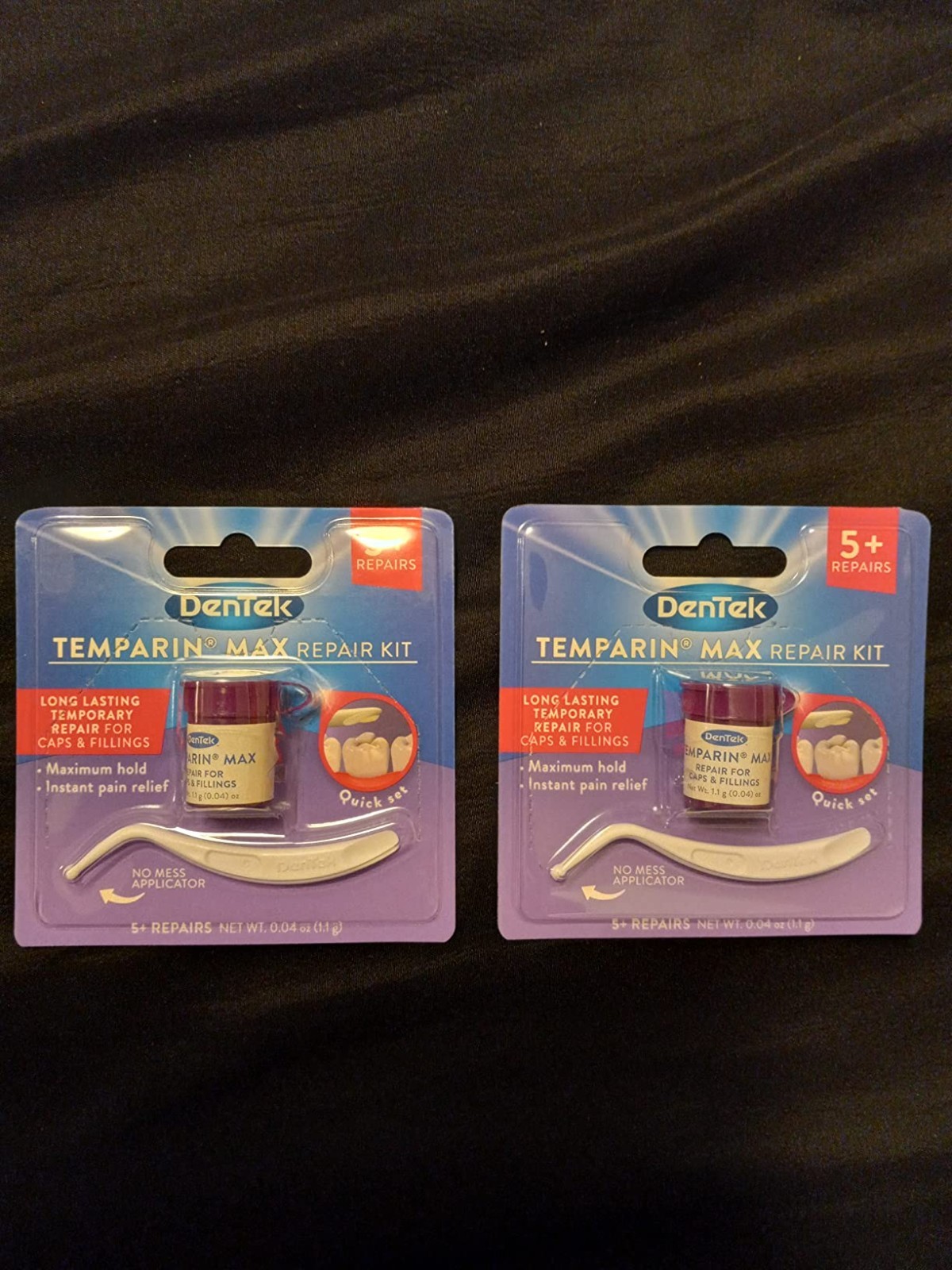Quick Relief Dental Repair Solution | Temparin Max 2-Pack for Fillings & Caps