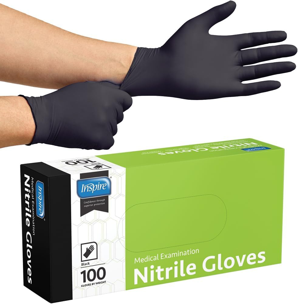 Black Nitrile Disposable Gloves Small | 4.5 Safety Medical Cooking Cleaning