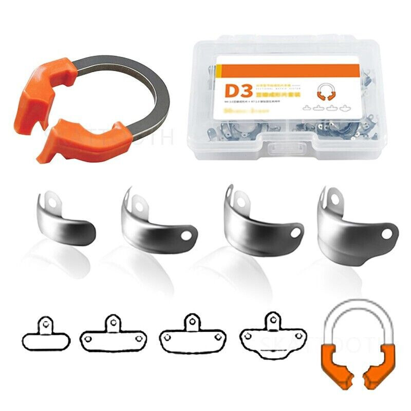 Dental Sectional Matrix System Matrix Bands Matrice Clamp Ring C2/D2/D3 Kit