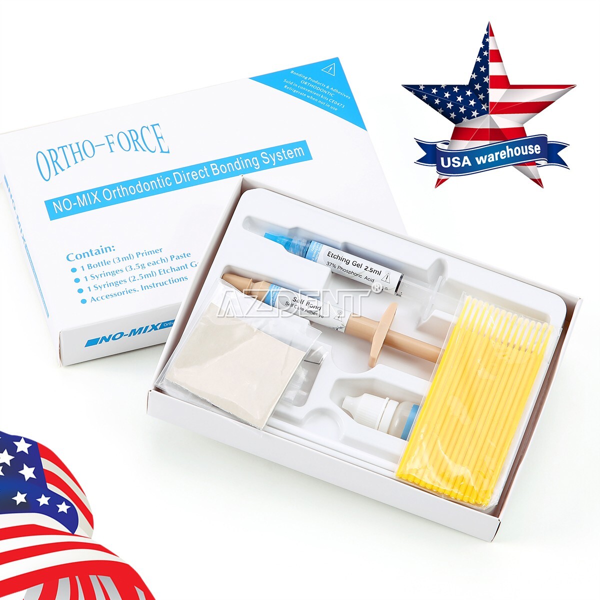 Dental Orthodontic Adhesive Resin Paste Kit No-mix for Bracket Brace Bonding