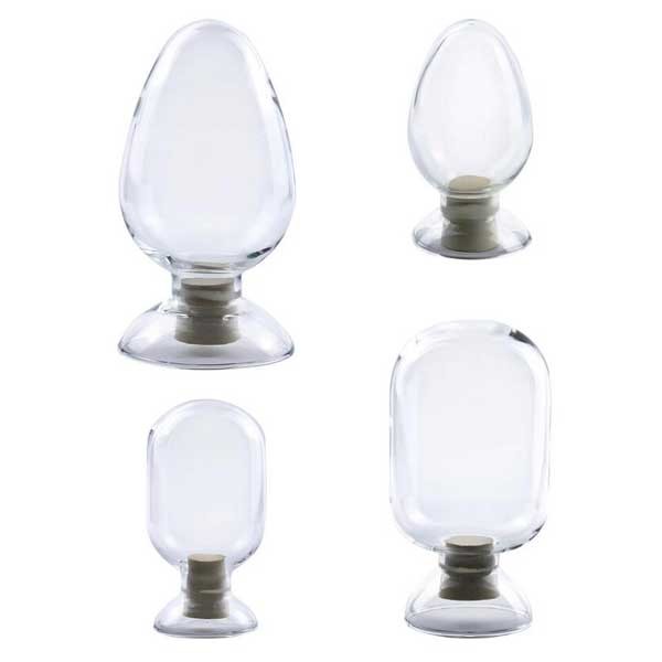 125ml 250ml 500ml Transparent Specimen Bottles w/ Stopper Display Container