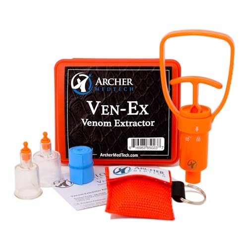 Ven-Ex Snake Bite & Bee Sting Kit – Venom Extractor, Tourniquet, CPR Shield for