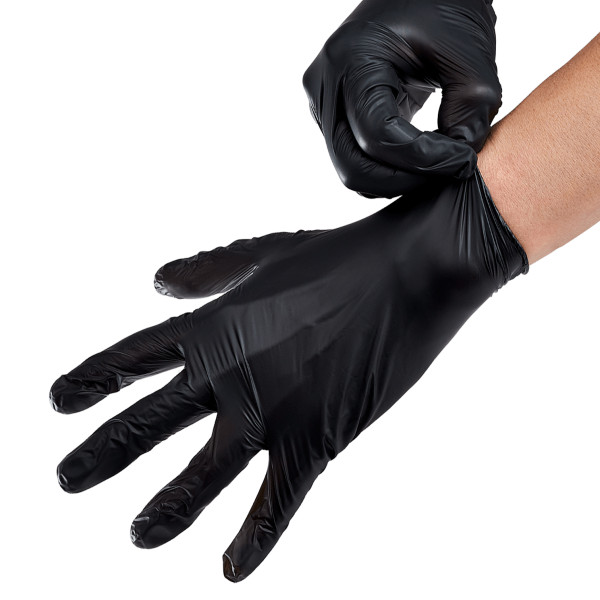 Karat Synthetic Vinyl Powder-FREE Glove (Black) – Medium – 1,000 ct, FP-GSV1047B
