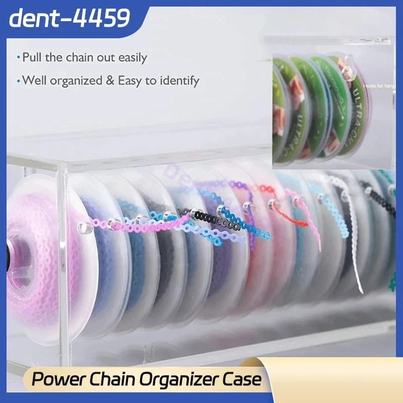 Dental Orthodontic Power Chain Box Acrylic Dispenser Placing Holder Case