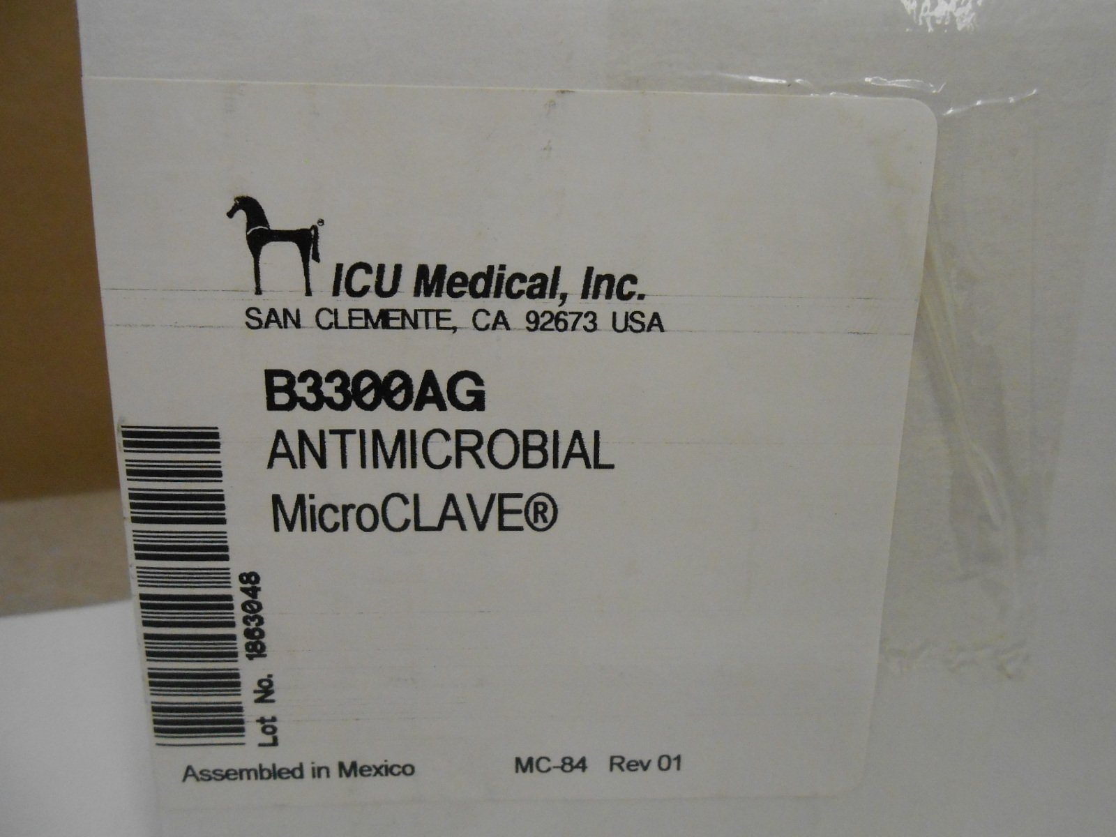 ICU MEDICAL, INC. B3300AG ANTIMICROBIAL MICROCLAVE QTY: 100