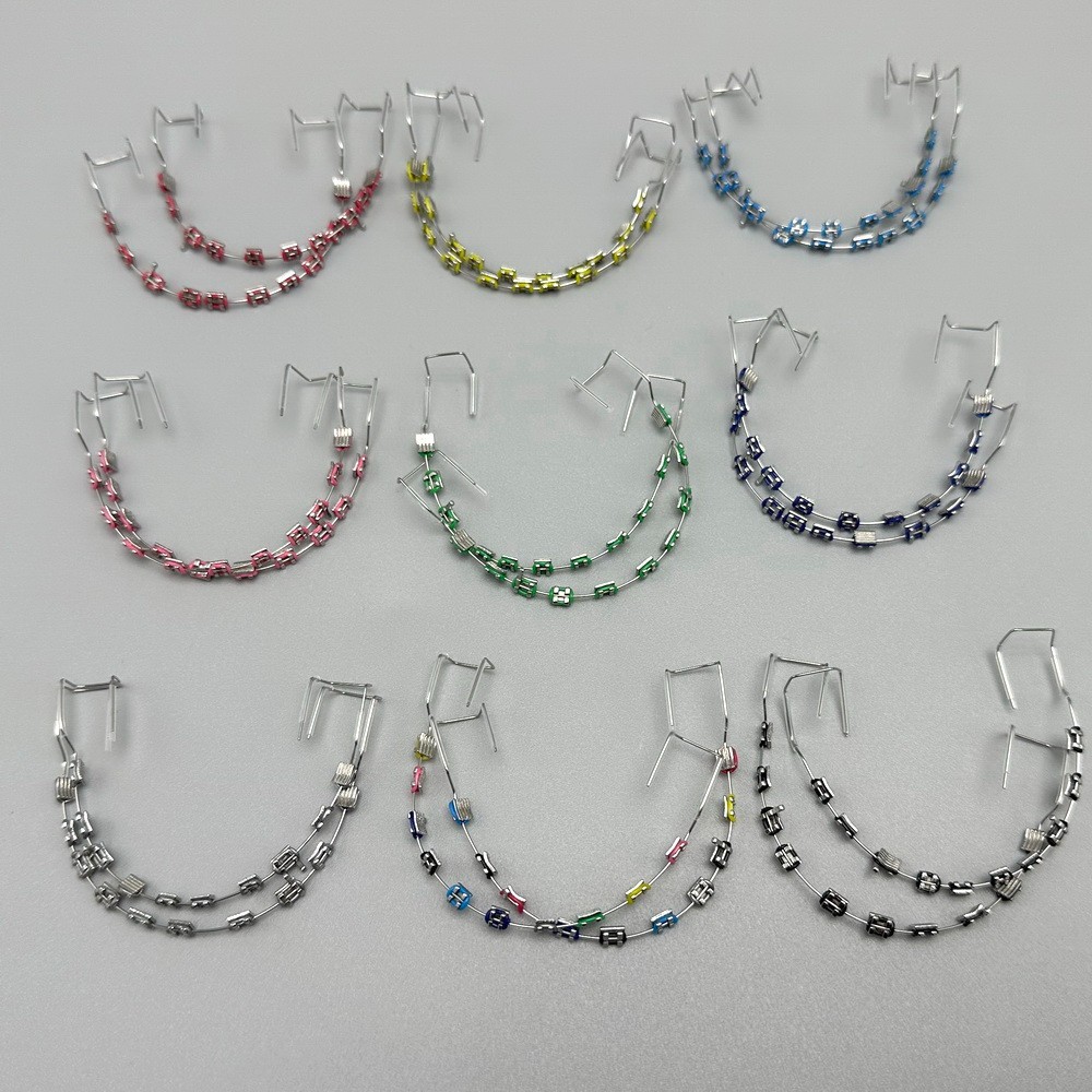 Colorful Temporary Tooth Decoration Dental Decorations with Metal Wires Ligature