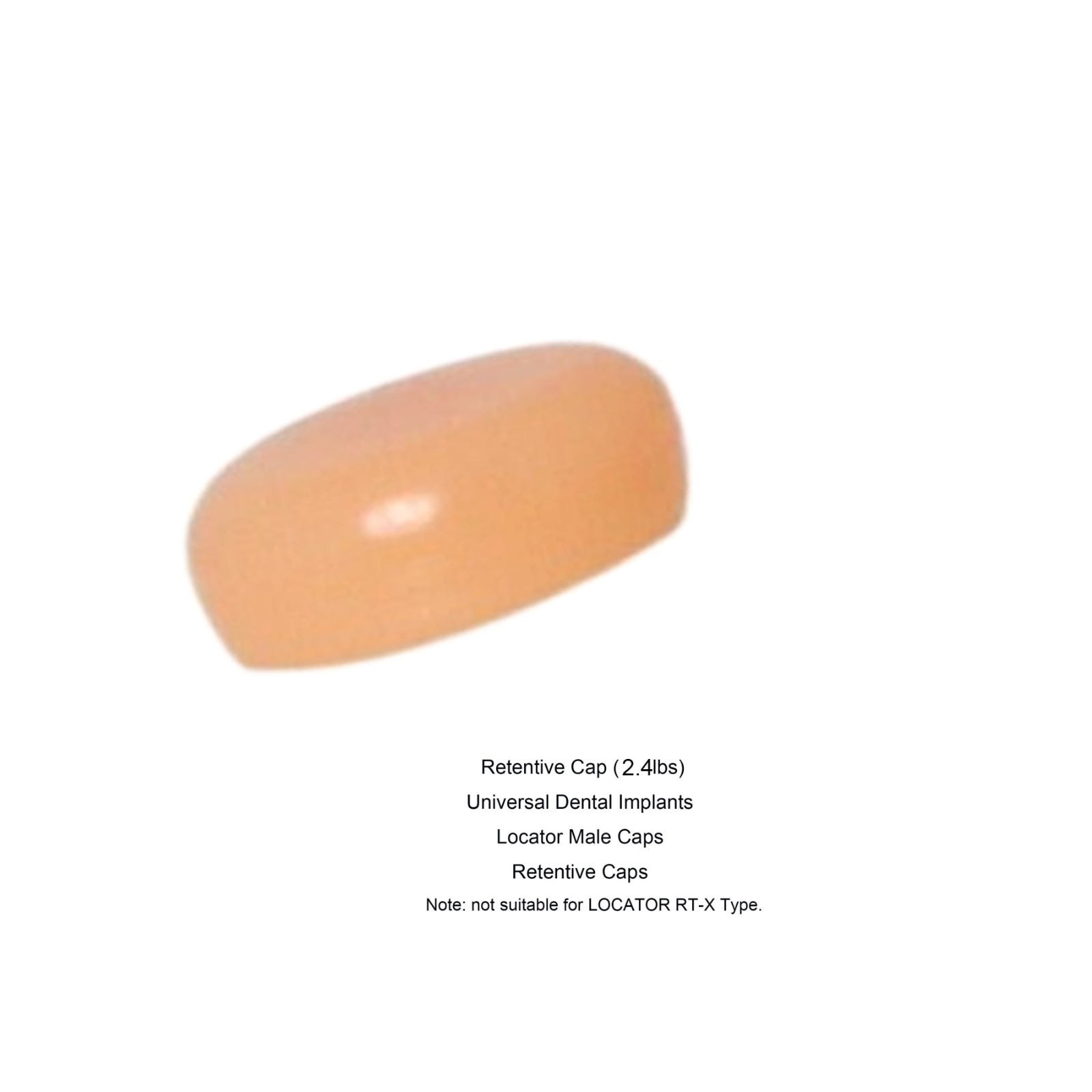 Zest LOCATOR Male Cap Standard Light Inserts 2.4 lbs 4pcs Fit Dental overdenture