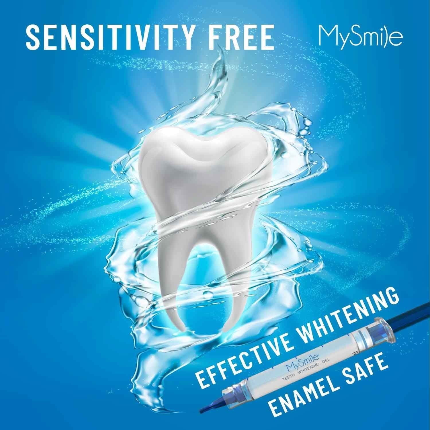 MySmile Teeth Whitening Kit with LED Light, 10 Min 3 Fl Oz (Pack of 3)