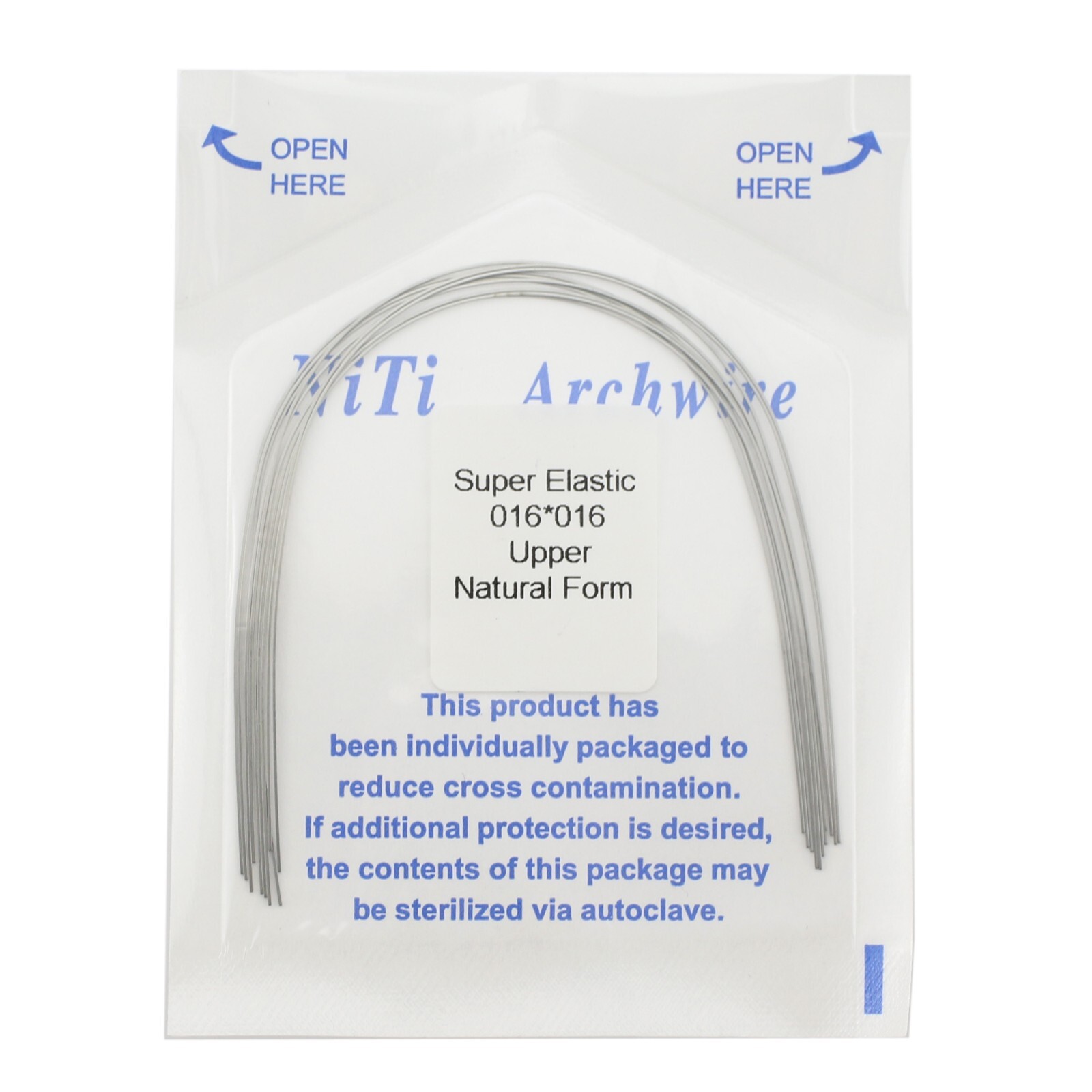 Dental Orthodontic Niti Arch Wires Natural Form Rectangular 16*16 16*22 19*25