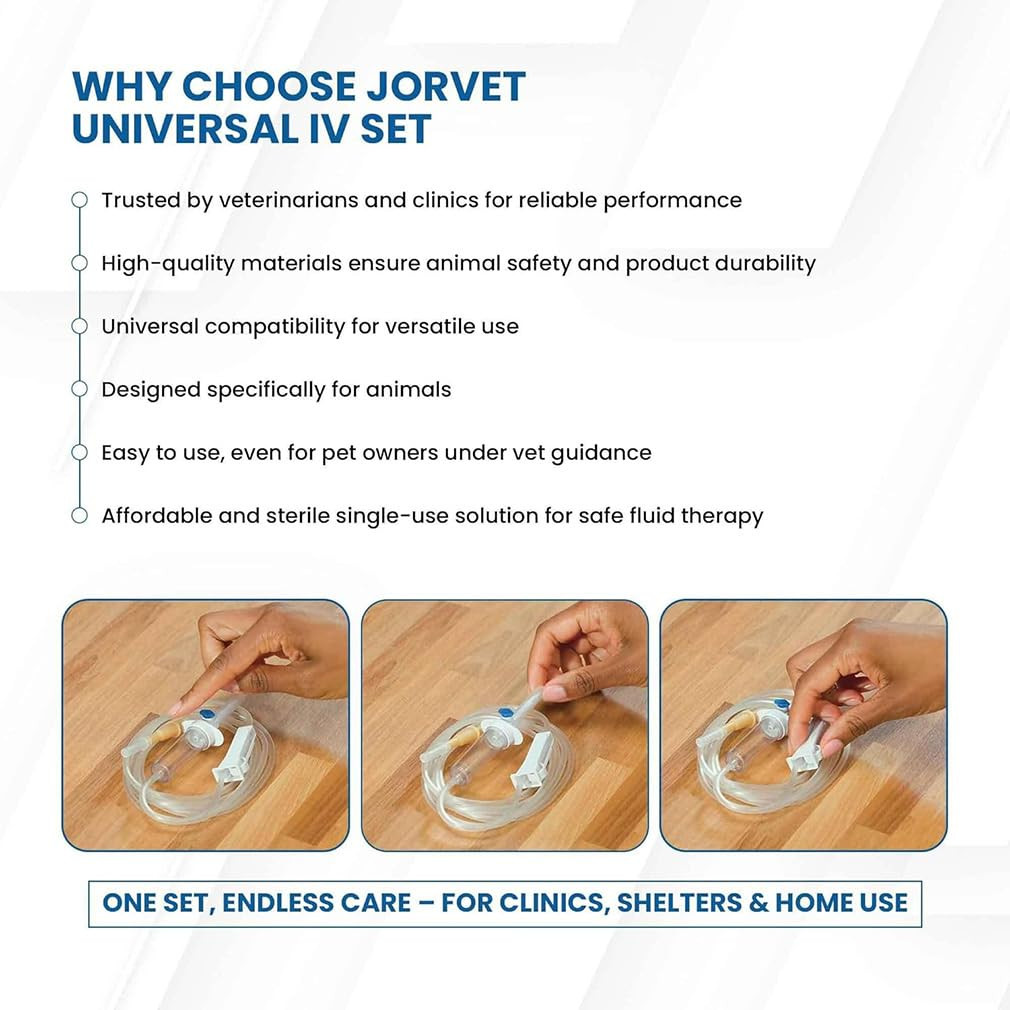 Veterinary Laboratory IV Extension Kit with Luer Connector, Equipped