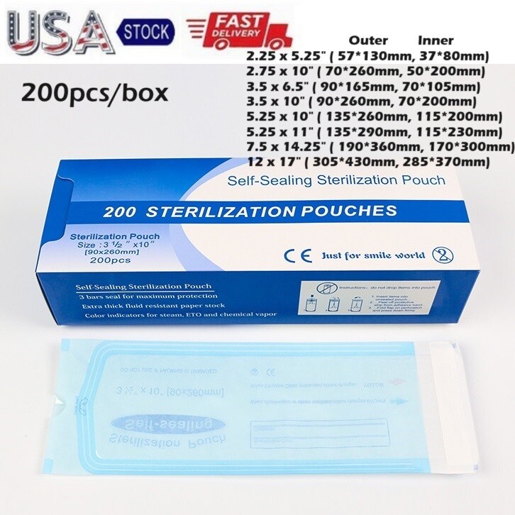 Instrument Sterilization Pouches Bags Nail Tools Grade Paper Dental Pouch Bag
