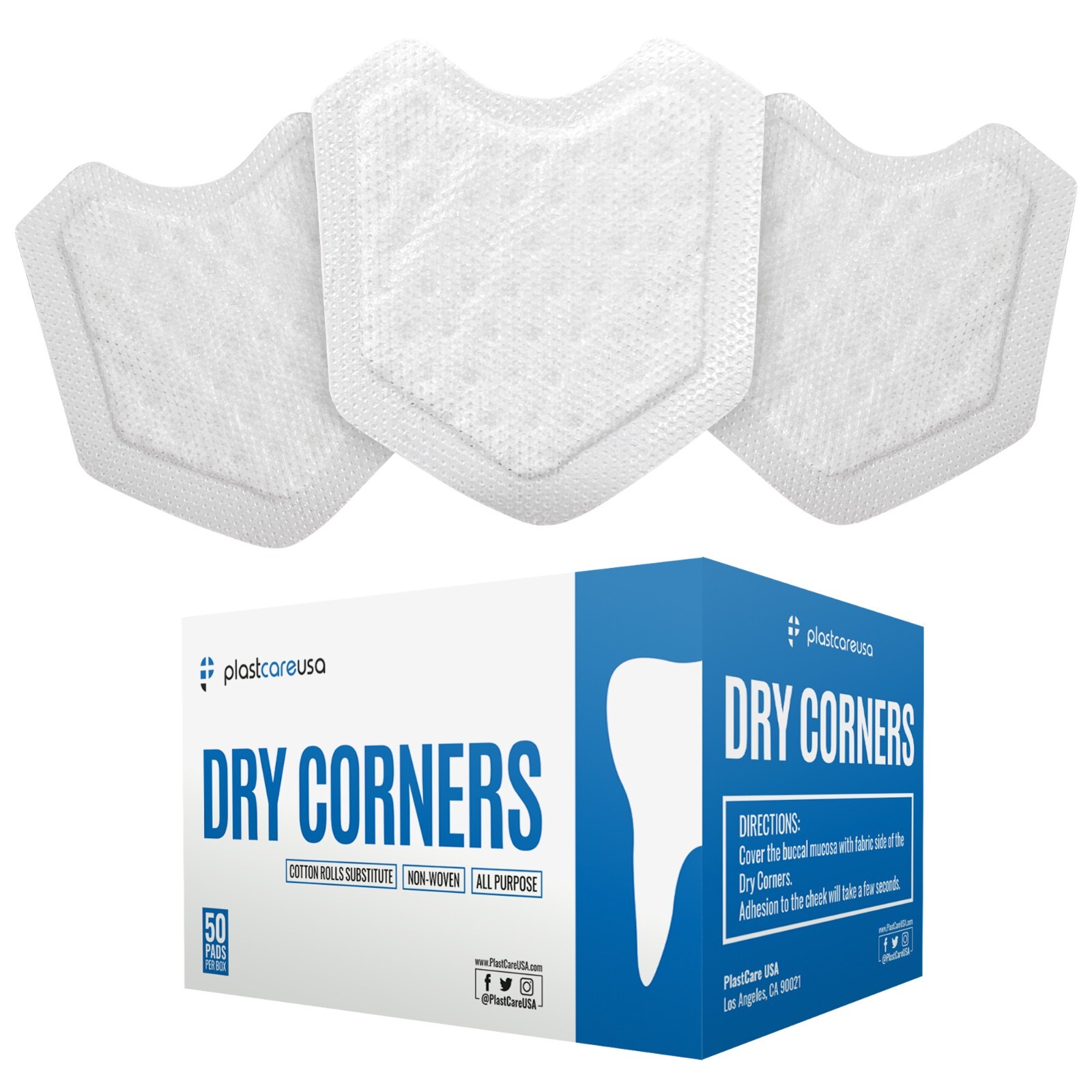 100 Small Dental Angle Saliva Absorbent Cotton Roll Substitute w/ Backing(2 box)