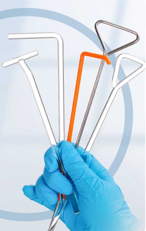 Reusable Laboratory Spreader Smooth Surface Stainless Steel/Glass/Plastic