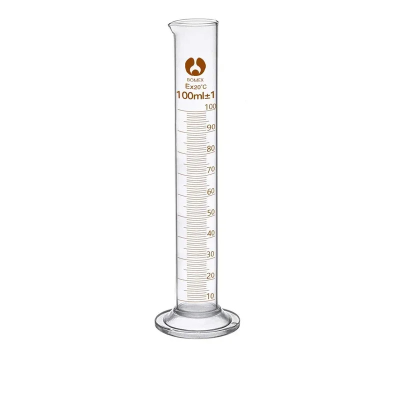 1PCS Lab Measuring Cylinder Set 5Ml 10Ml 25Ml 50Ml 100Ml 200Ml 500Ml, Thick Glas