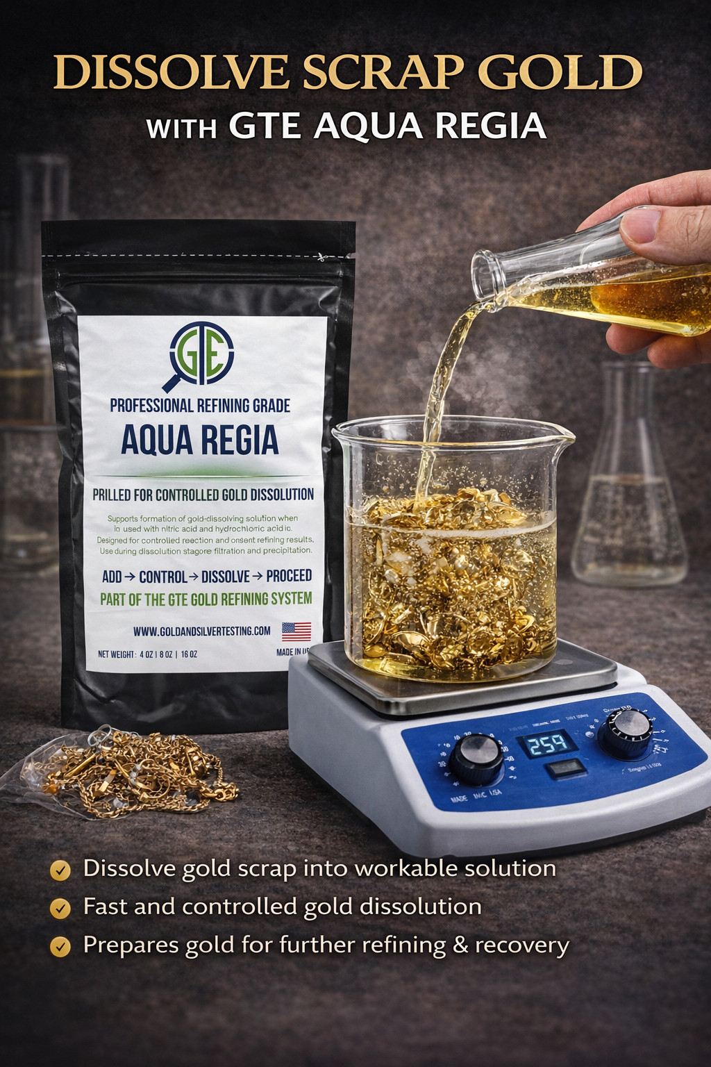Gold Recovery Kit 1 lb Sodium Metabisulfite 1 lb Urea for Scrap Metal Refining