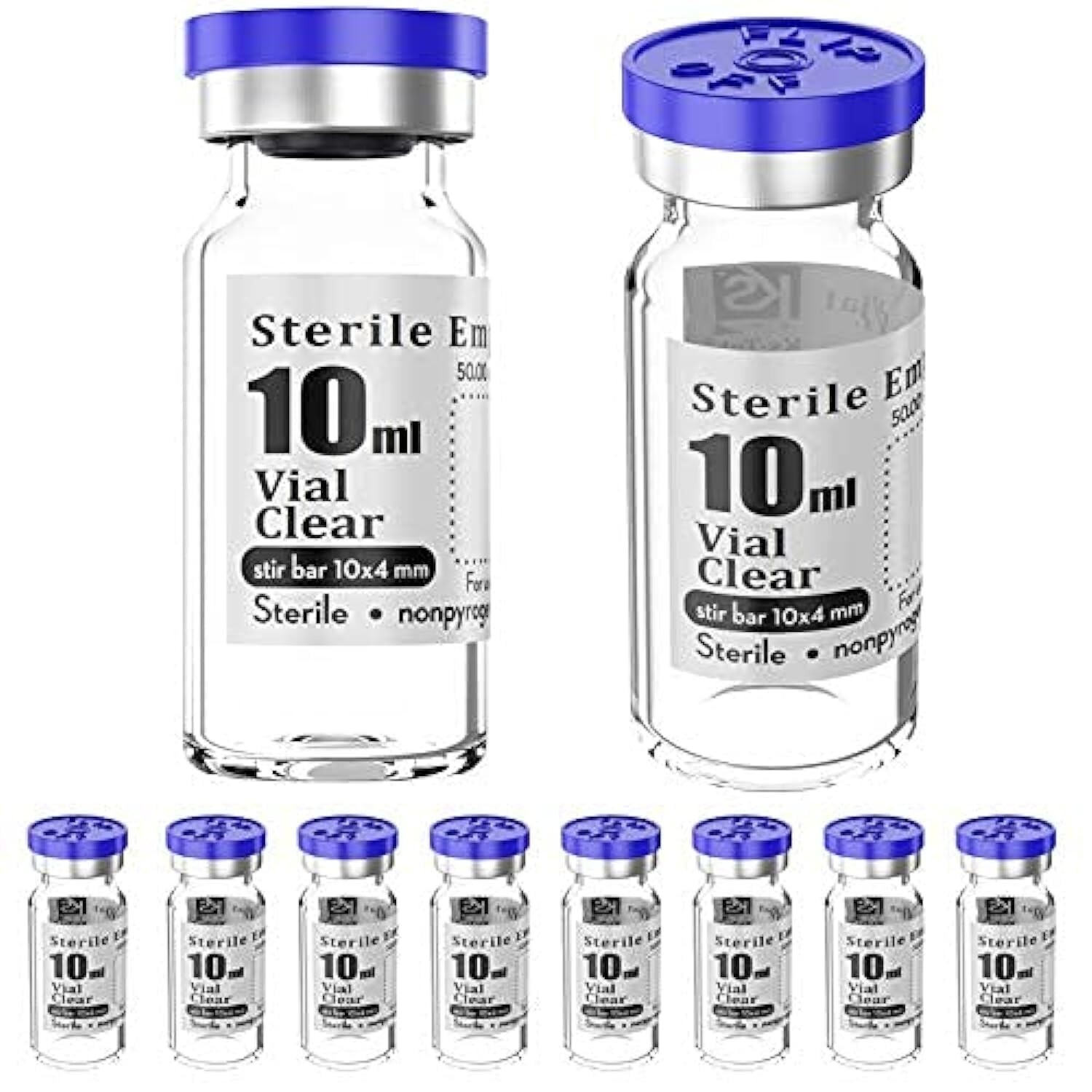 Sterile Empty Vials with Self Healing Injection Port – 10ml – Pack of 10